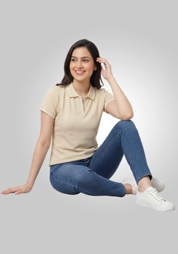 Image of Wear Your Opinion Womens Premium Pique Polo Collar Neck T-Shirt Womens Premium Pique Polo Collar Neck T-Shirt (Design: Tipped Polo)