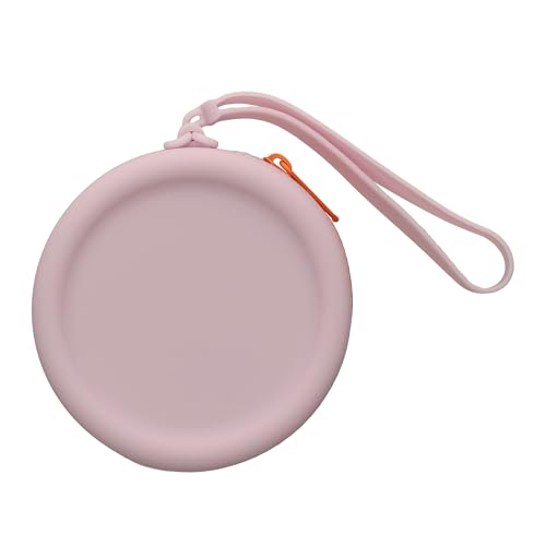 kwmobile Estuche Universal para Cascos - Funda de Silicona para Auriculares con Cremallera y Colgante 13 cm - Bolsillo 7 x 7 CM - Lavanda