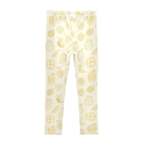 ZZKKO Girls Leggings Light Fruit Background Toddler Girls Clothes Leggings for Girls Toddler Girls Leggings 3-4T2