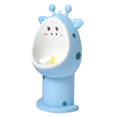 Vaguelly 男の子用トレーニング小便器 カートゥーンデザイン 調節可能高さ ピンホイール付き 離型ポータブルおまる 素材 耐久 トイレ習慣形
