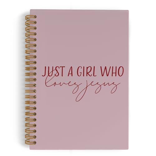 Carnet à spirales rose Just a Girl Who Loves Jesus cadeau femme