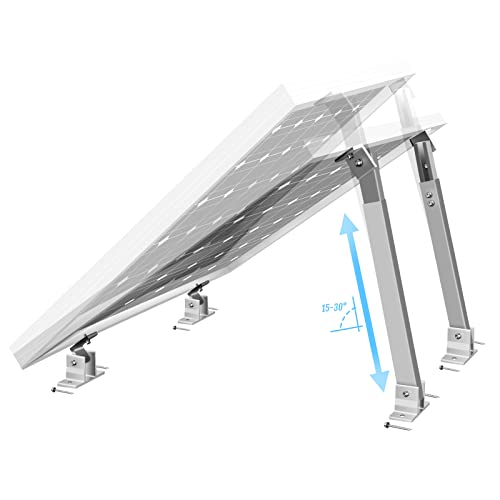 Solarpanel Halterung, Einstellbare Solarmodule Neigungshalterung 150 Watt oder mehr, zur Unterstützung von Solarmodulen, Geeignet für netzunabhängige Dachsysteme Wohnmobile Boote Cover