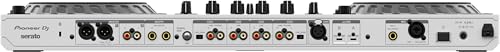 Image of Pioneer DJ DDJ-FLX10 4-Channel Professional DJ Controller - White Bundle with Laptop Stand, Gearlux Headphones, and Austin Bazaar Polishing Cloth
