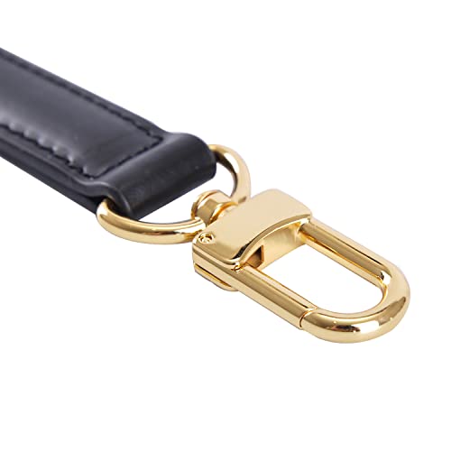Image of Genuine Leather Plain Strap Replacement Top Handle Leather Strap for Handbag (Black, 26 in)