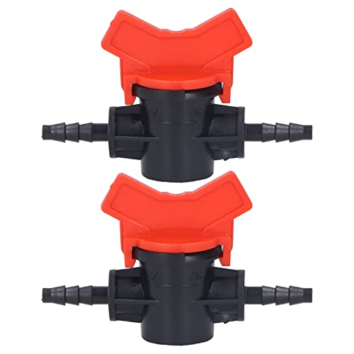 2 Stück Präzisions-Durchflussregler Ventil 8mm 4mm 3,5mm Schlauchanschluss für Haushalt Garten Rasen Regelventil mit Manueller Regelung