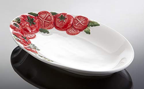 Bassano Ausgefallene italienische Keramik, ovale Tomaten Caprese...