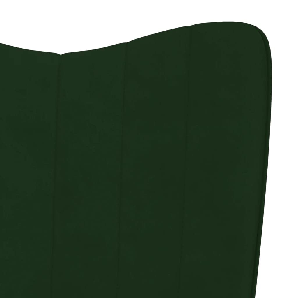 Silla mecedora verde oscuro de terciopelo, mecedora de interior, sillón balancín rocking sofa apto para salón, dormitorio, balcón