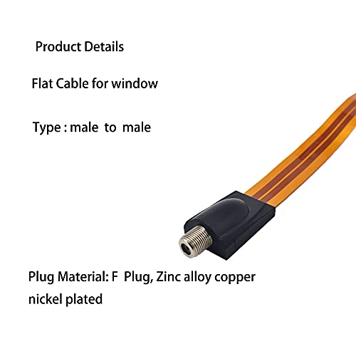 Osftbvt GCX-01 Flat Coaxial Rg6 F Type Jumper Cable thumb #4