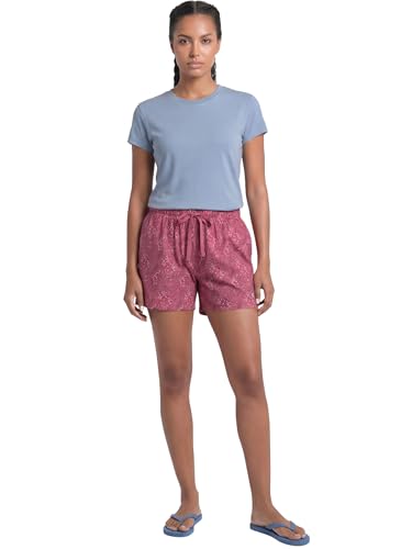 Image of Enamor Drawstring Mid Thigh Length Mid Rise Basic Shorts - Relaxed Fit, Super Soft Cotton - E062