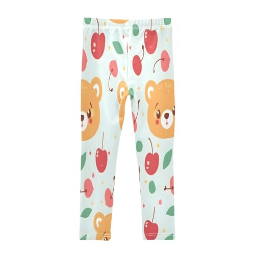 Bolaz Toddler Girls Leggings Printed Yoga Pants Leggings Cherry Bear for Kids2
