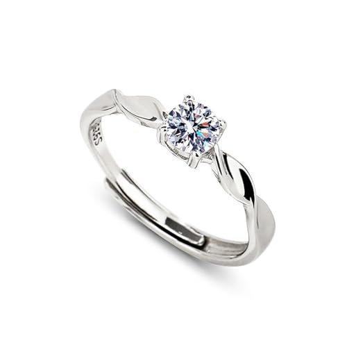 Alliance couple argent et zirconia à porter au quotidien pour sceller l'engagement