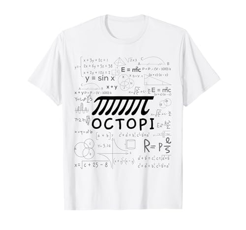 Octopi Science Funny Pi Day Math Teacher Pun Nerd Octopus T-Shirt