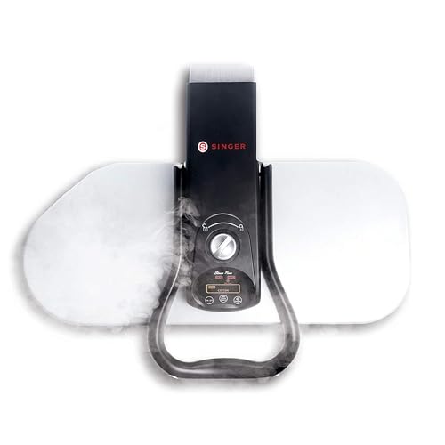 Electrodomésticos, Home SINGER - Prensa de vapor inteligente (1500 W) | Vaporizador profesional con superficie de prensado antiadherente de 26 pulgadas, controles digitales con 5...