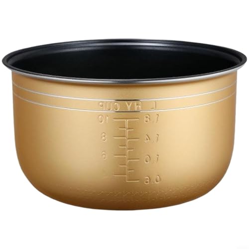 Non-Stick Rice Cooker Inner Pot Replacement with Measurement Marks, Aluminium Alloy Liner for Cooking Rice and Soups, Compatible with Various Cooker Models (2L) - Image 4
