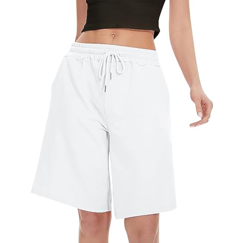 Short de sport ample style bermuda en coton confortable pour femme