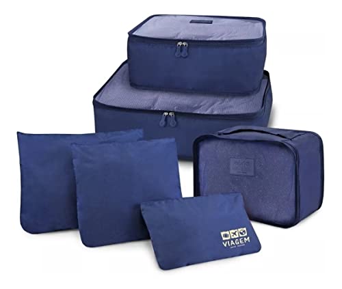 Kit Organizador de Malas de 6 Peças Viagem Poliéster Rosa - Jacki Design 3 316M0oU4nDL