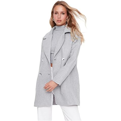 Manteau Trendyol Femme Gris Cover