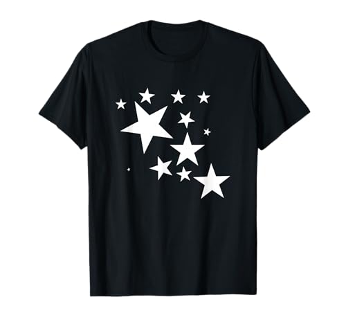 White Stars Star-Pattern-Design Costume Gift Men Women Kids T-Shirt