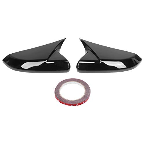 Garniture de rétroviseur noir brillant style sport pour berline 2016-2020