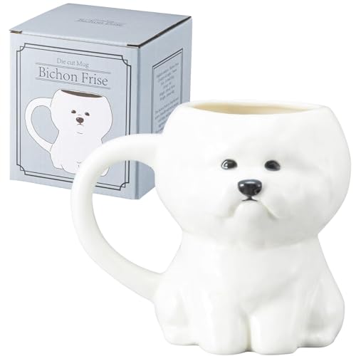 Taza de Cerámica Porcelana 340 ml Bichon Frise miniatura 1