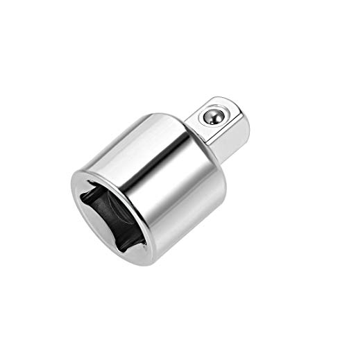 Image of sourcing map 3/8 Inch Drive (F) x 1/4 Inch (M) Socket Reducer, Female to Male, Cr-V (Silver)