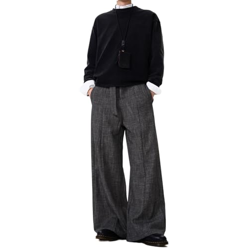 GUOYUXIAO Men's Jeans Ripped Denim Jeans Loose Fit Trouser for Men