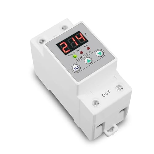 Relé de voltaje de riel DIN con pantalla digital protector ajustable de 60A 2