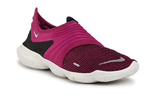 Nike Free Run Flyknit 3.0 Running-Schuhe True Berry/Metallic Silver-Bla 36.5