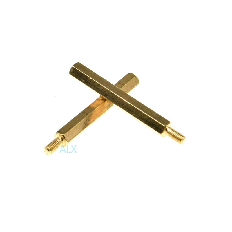 20PCS M3*35+6MM Hex Head Brass Spacing Screw Threaded Pillar PCB Standoff Spacer M3 35+6MM Hexagonal Stud Spacer 35+6 35MM+6MM-image-23