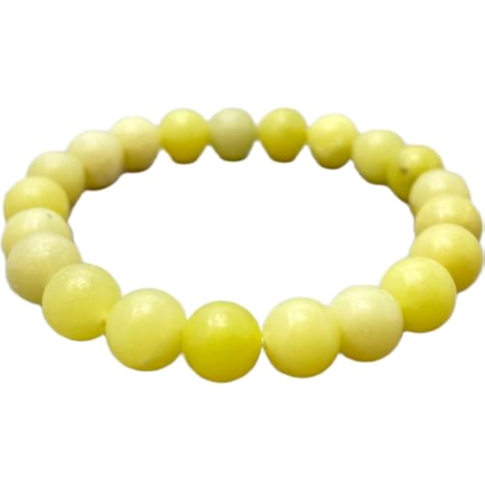 Natural Serpentine 8mm Round Bead Stretchable Bracelet, Unisex