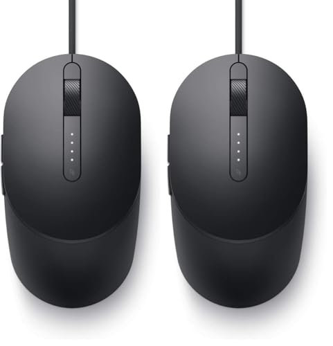 Souris Filaire Laser MS3220 Dell Noir Accessoire Bureau Windows Mac