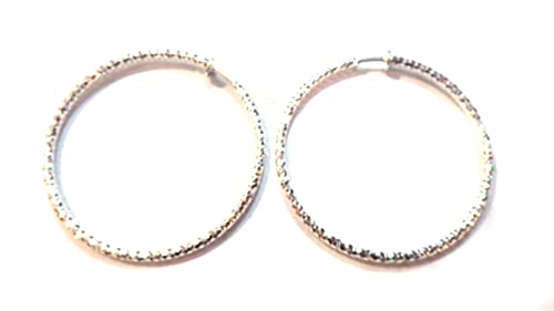 Aretes clip-on con aro de 1 pulgada, tono plata