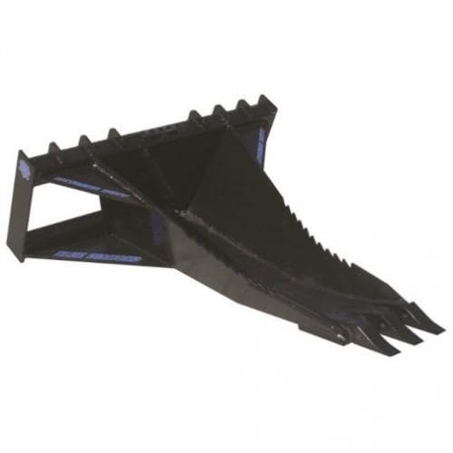 Generic Blue Diamond - Skid Steer Stump Bucket Curved Bottom with Teeth Extreme Duty