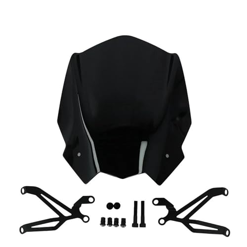 Deflectores Alerón para Parabrisas De Motocicleta para G310R 2017-2024 Parabrisas A Prueba De Viento con Soporte De Montaje Y Deflectores(Negro)