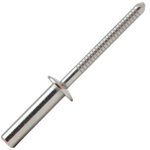 Rivets aveugles à tête plate 4,8x10 mm en acier inoxydable ISO 16585 pour fixations étanches - 2