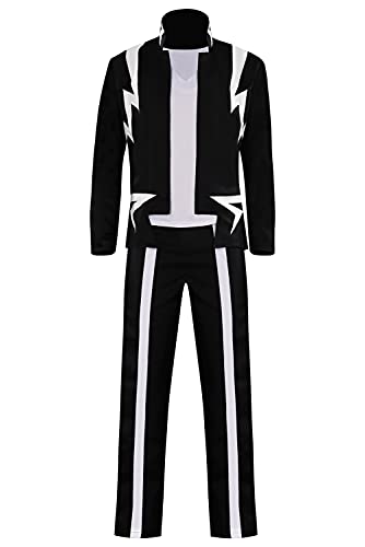 Seaehey Kaminari Denki Sweat à capuche Kaminari Denki Cosplay Costume Anime Manteau Halloween Carnaval Costume Midoriya Izuku Noël Cosplay, Noir , XS Cover