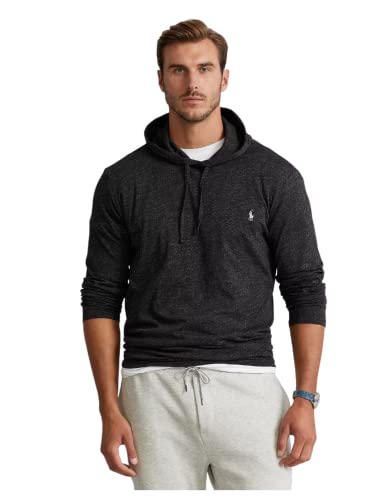 Image of Polo Ralph Lauren Mens Jersey Knit Hoodie Tee - Black - Large