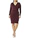 Amazon Essentials Women's Long Sleeve Classic Wrap Dress (Available in Plus Size), Burgundy, X-Large