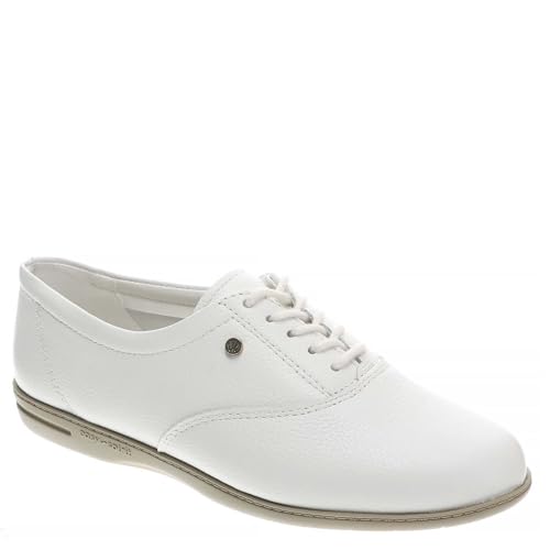 Easy Spirit ESMOTION8 Oxford Flat da donna, Bianco (Pelle bianca.), 36 EU