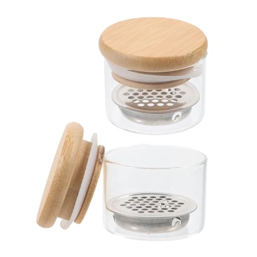 Alipis 2pcs Tazones de Vidrio para Arte de Uñas