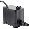 EcoPlus Convertible Bottom Draw Water Pump 265 GPH - Submersible Applications Only, Ideal for Hydroponics