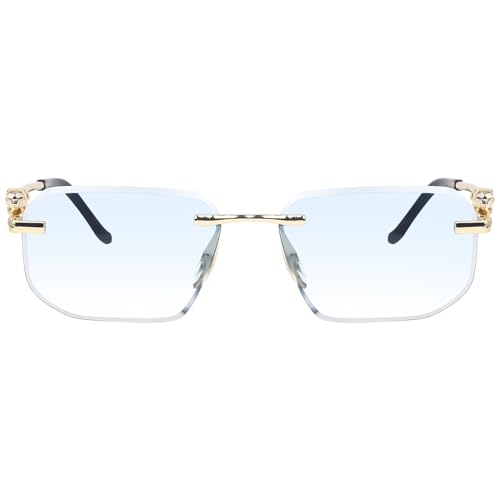 Image of Dervin Rimless Rectanglular Sunglasses For Men and Women | Unisex Frameless Sun Glasses Shades