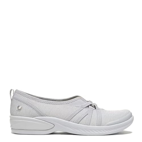 Image of BZees Womens Niche Slip-On Silver Shimmer 12 M