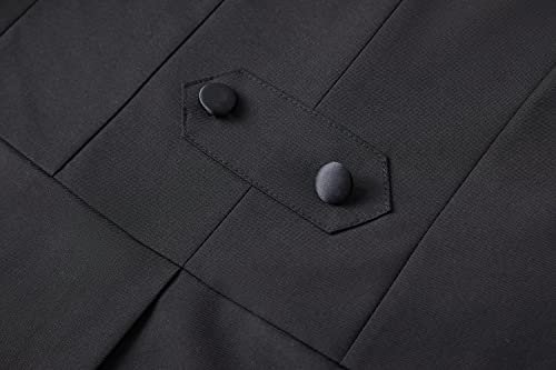 MOGU Men's 3 Piece Suit Swallow Tailed Coat Slim Fit Double Breasted Tailcoat for Performances4