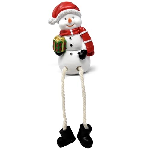 Gift Boutique 12958 Christmas Snowman Figurines Table Top Decor Set Of 3 Resin Sitting Snowmen thumb #6
