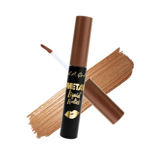 Image of L.A Girl Metal Liquid Lipstick, Satin Gold, 7ml