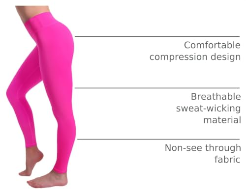 CompressionZ Women's Compression Leggings, Pink XL - image 4