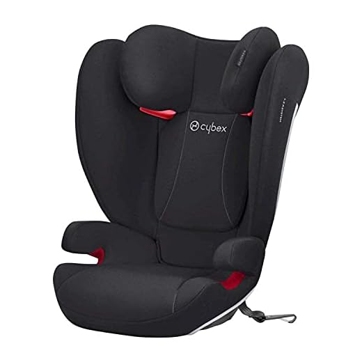 CYBEX Silver Solution B-Fix Child Car Seat, For Cars with and Without ISOFIX, Group 2/3 (15-36 kg), From Approximately 3-12 Years, Volcano Black