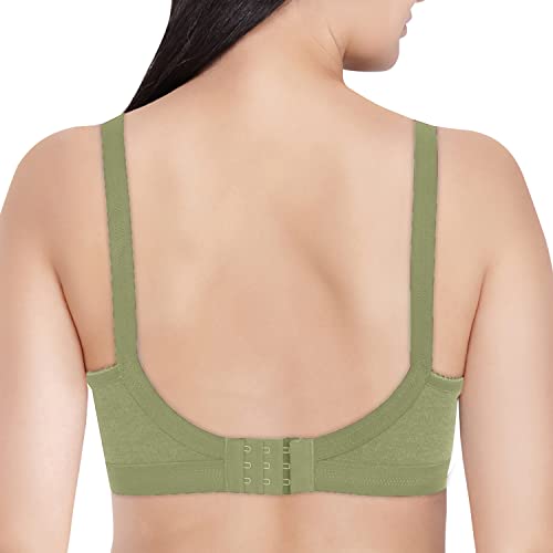 Image of Women's Poly Cotton Non-Padded Wire Free Full Coverage Bra
