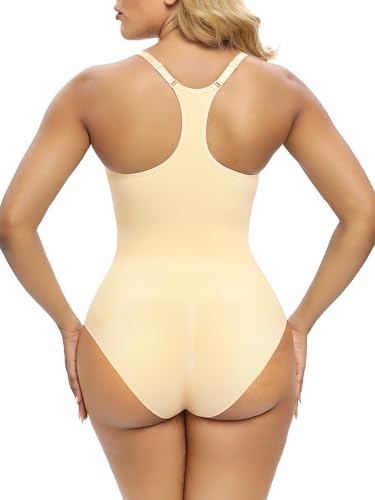 SHAPERX Bodysuit Shapewear for Women Tummy Control Racerback Seamless Body Shaper Tank Top